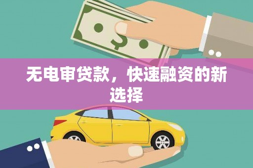 慈溪无电审贷款，快速融资的新选择