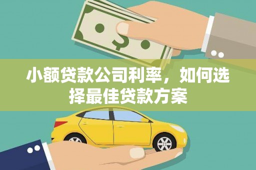 慈溪小额贷款公司利率，如何选择最佳贷款方案