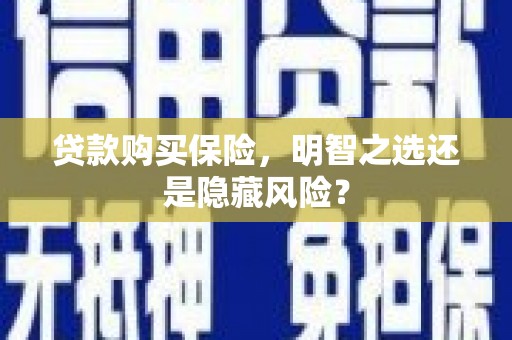 慈溪贷款购买保险，明智之选还是隐藏风险？