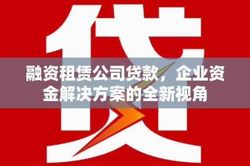 慈溪融资租赁公司贷款，企业资金解决方案的全新视角