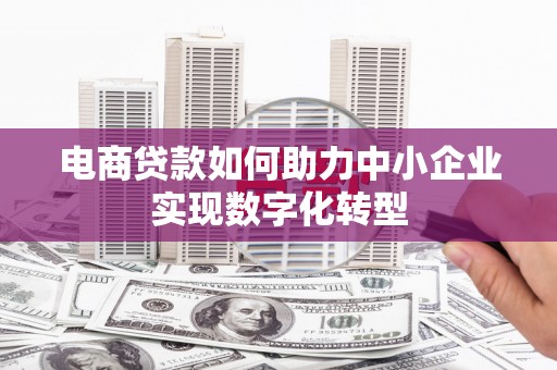 慈溪电商贷款如何助力中小企业实现数字化转型