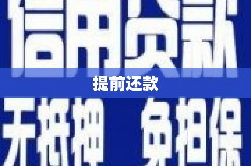 慈溪提前还款