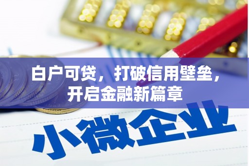 慈溪白户可贷，打破信用壁垒，开启金融新篇章