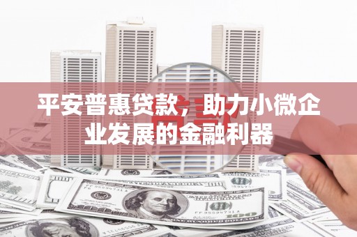 慈溪平安普惠贷款，助力小微企业发展的金融利器