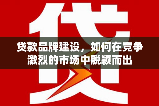 慈溪贷款品牌建设，如何在竞争激烈的市场中脱颖而出