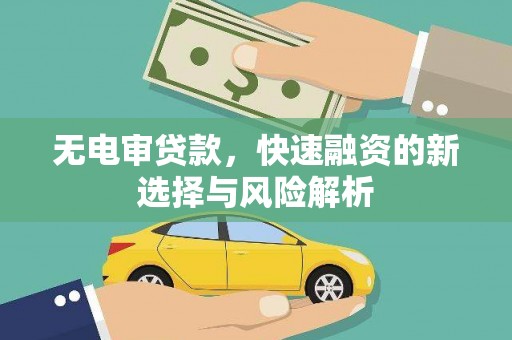 慈溪无电审贷款，快速融资的新选择与风险解析