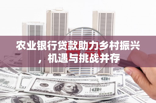 慈溪农业银行贷款助力乡村振兴，机遇与挑战并存