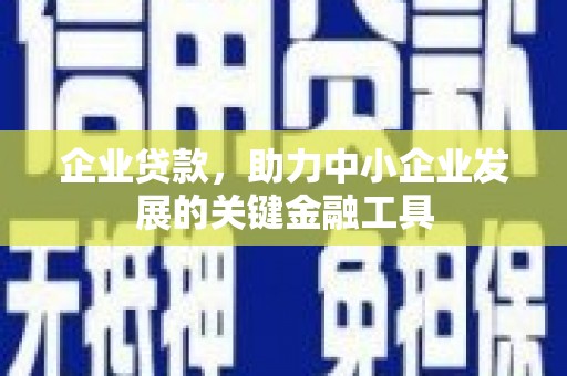 慈溪企业贷款，助力中小企业发展的关键金融工具