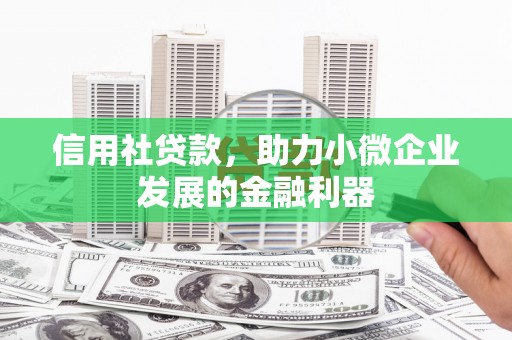慈溪信用社贷款，助力小微企业发展的金融利器